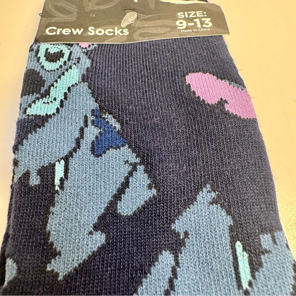 NWT. Disney Lilo & Stitch Allover Print Crew Socks.
Size: 9-13. - Picture 3 of 10